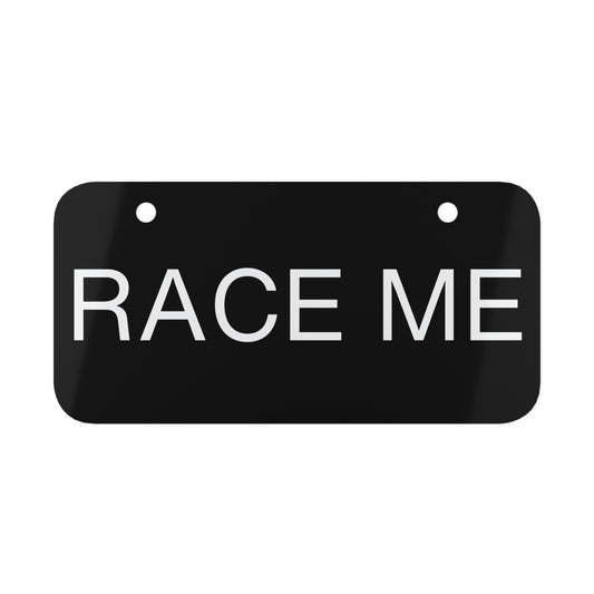 RACE ME Mini License Plate