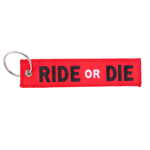 Ride Or Die Red Keychain