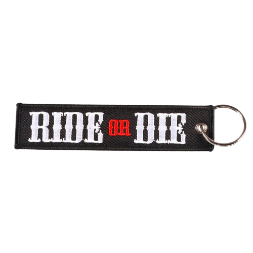 Ride Or Die Black Keychain