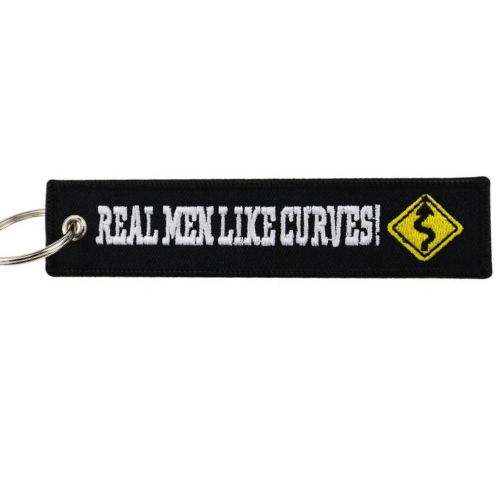 Real Men Like Curves Keychain