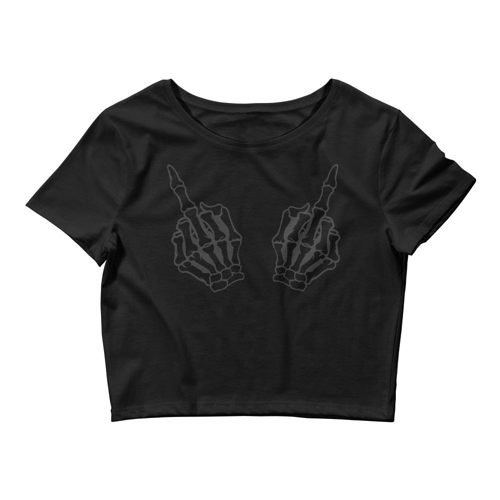 Skeleton Hands Crop Top